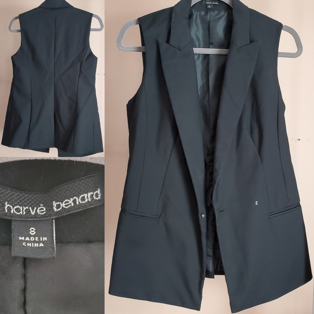 Black Sleeveless Blazer